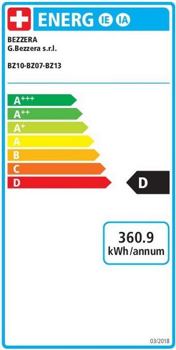 Energie-Label Bezzera Bz10