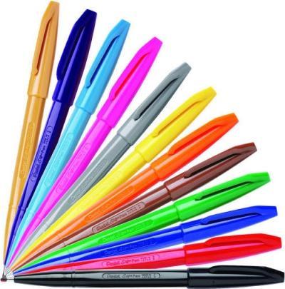 Actual product image Pentel Fibre pen Sign Pen (Brown, 1 x)