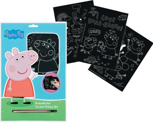Actual product image Undercover Peppa Pig scratch picture set
