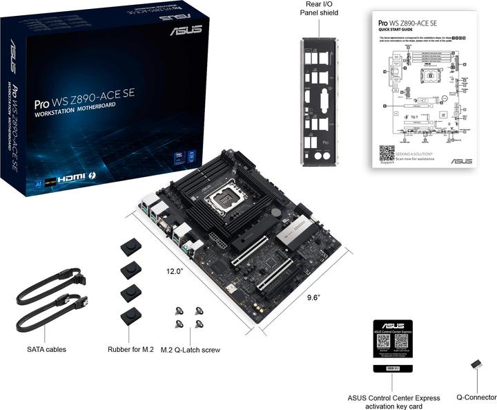 Actual product image ASUS PRO WS Z890-ACE SE (LGA 1851, Intel Z890, ATX)