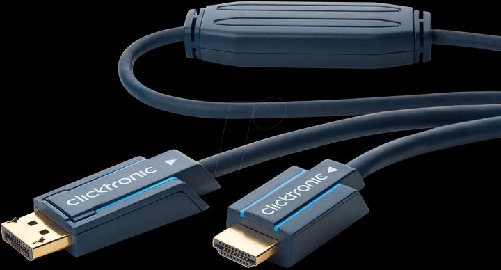 Actual product image clicktronic DisplayPort — HDMI (Typ A) (2 m, DisplayPort, HDMI)