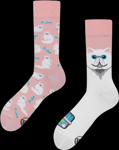 Actual product image Many Mornings White Cat (Single pack, 39 - 42)