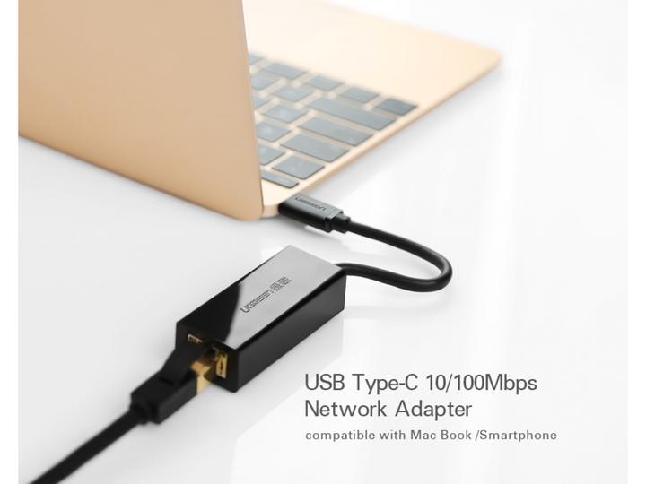Produktbild Ugreen USB-C auf Ethernet Adapter für Smartphones & Tablets (USB-C, RJ45 (1x))