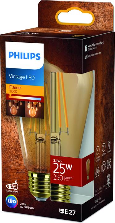 Productafbeelding Philips ST64 25W 1800K E27 NDSRT Amber 1PF (E27, 3.10 W, 250 lm, 1 x, F)
