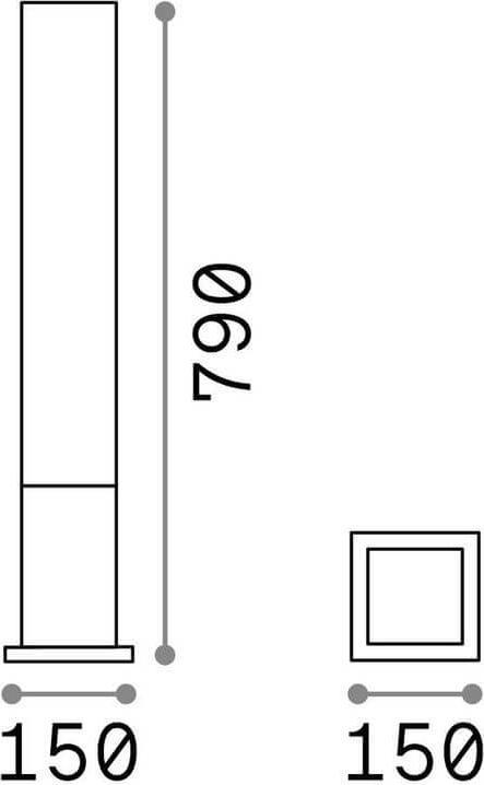 Actual product image Ideal lux EDO OUTDOOR Floor lamp GX53 dimmable Brown IP44 213088 (213088 lm, GX53, IP44)