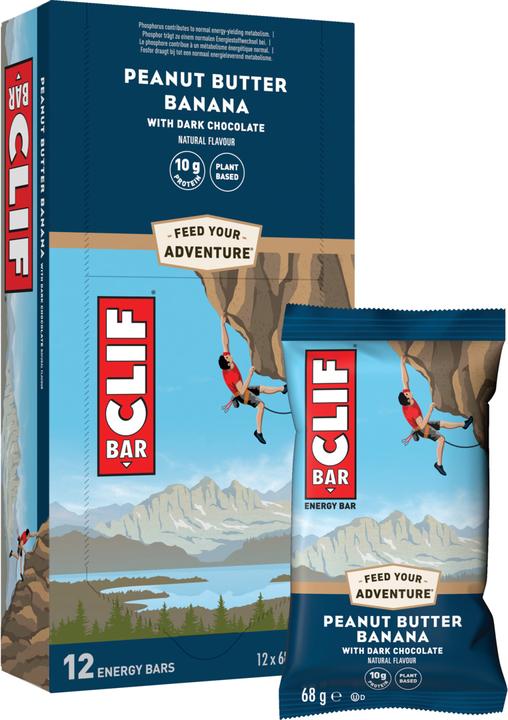 Image du produit Clif Bar Barres énergétiques (Chocolat noir, Banane, 12 pcs, 816 g)