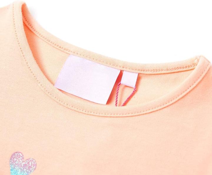Produktbild VidaXL Kinder-T-Shirt Hellorange 104,Material: 95 % Baumwolle. 5 (104)