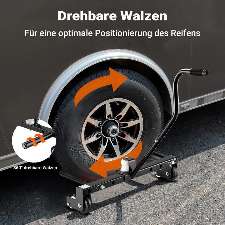 Immagine prodotto XPOtool Carrello per il cambio gomme fino a 250 kg Carrello per ruote di camion in acciaio per pneumatici