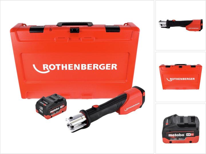 Produktbild Rothenberger ROMAX 4000 Akku Pressmaschine 18 V elektrohydraulisch + 1x Akku 10,0 Ah CAS + Koffer -