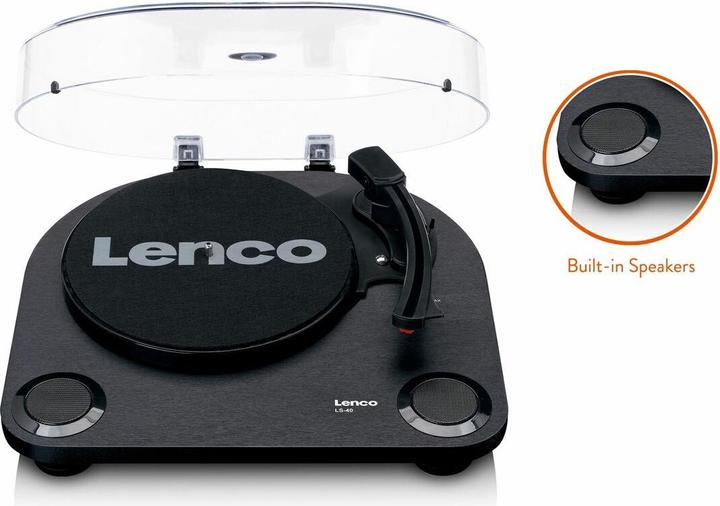 Actual product image Lenco GRAMOFON LS-40BK black (Semi-automatic)