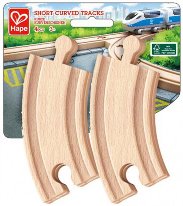 Produktbild Hape Kurze Kurvenschienen (4 Stk.)