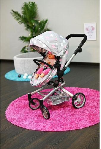 Produktbild Knorrtoys Puppenwagen Boonk - "star grey pink"