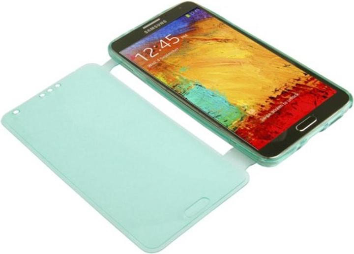 Actual product image König Design Mobile phone case Flip landscape for mobile Samsung Galaxy Note 3 Turquoise (Samsung Galaxy Note 3)
