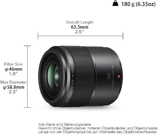Produktbild Panasonic 30mm f/2.8 Macro ASPH. Mega O.I.S. (Micro Four Thirds, Micro Four Thirds)