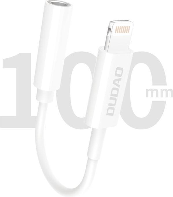 Image du produit Dudao Adaptateur audio L16i Lightning vers mini jack 3.5mm (blanc) (Lightning, Jack 3.5mm)