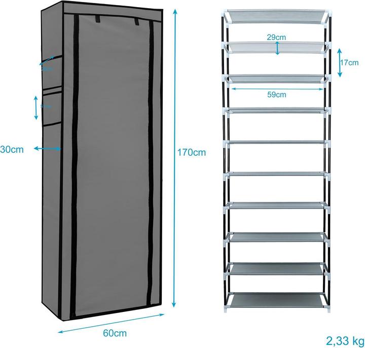 Immagine prodotto Intirilife Armadio (58 x 28 x 170 cm)