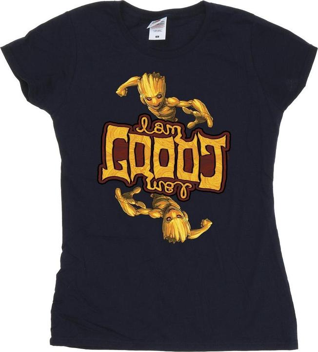 Image du produit - T-shirt GUARDIANS OF THE GALAXY GROOT INVERTED GRAIN - Femme (XL)