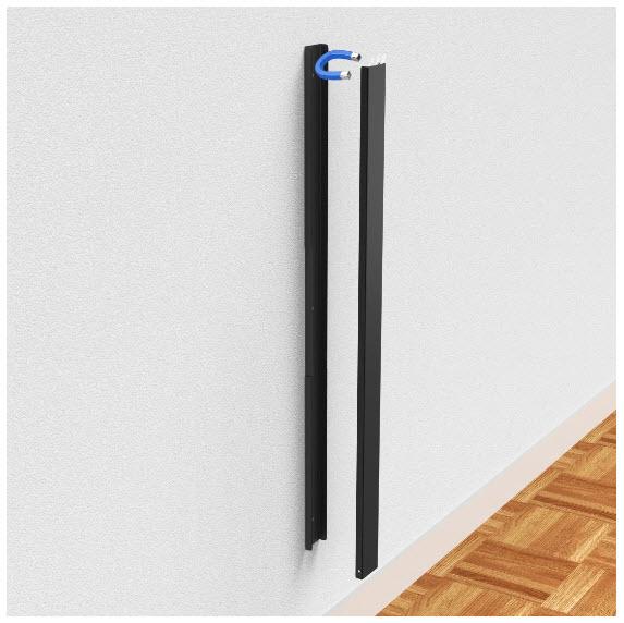 Produktbild Hama Kabelkanal aus Metall, magnetisch, 90 x 5,6 x 1,6 cm, Schwarz (Kabelkanal, 90 cm)