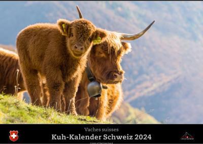 Produktbild Kuh-Kalender Schweiz 2024 (40 x 31 cm, Englisch, Italienisch, Französisch, Deutsch)