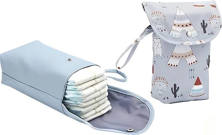 Actual product image Trixie Baby waterproof nappy bag/ toiletry bag, forest