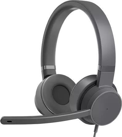 Image du produit Lenovo GXD1C99243 Casque/écouteur filaire Appels/musique USB Type-C Gris (ANC, Filaire)