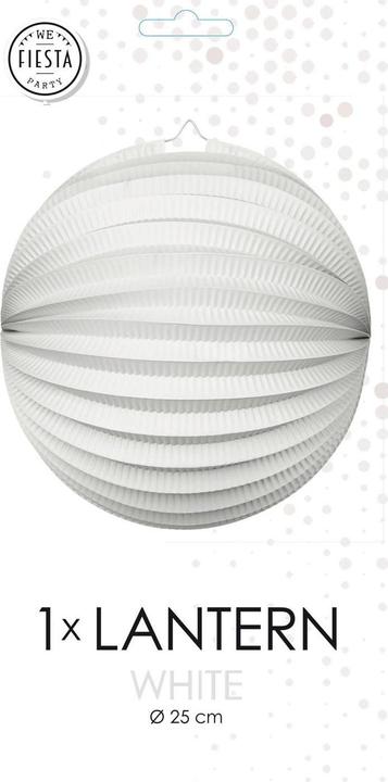 Actual product image Globos Europe Paper Lantern Round White, 25cm (Ø 25 cm, 1 x)