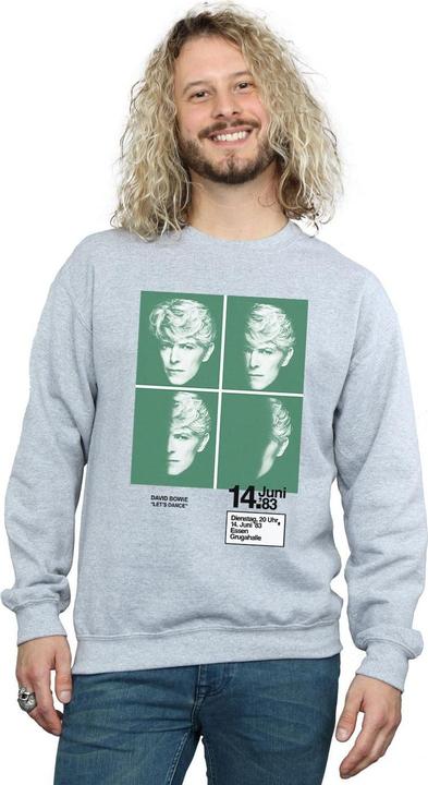 Actual product image David Bowie Mens 1983 Concert Poster Sweatshirt (XXL)