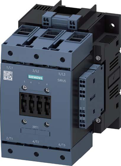 Actual product image Siemens Contactor,AC-3e,185A/90kW/400V,3-pole,AC/DC23-26V,2S+2Ö,frame terminal/spring-loaded...