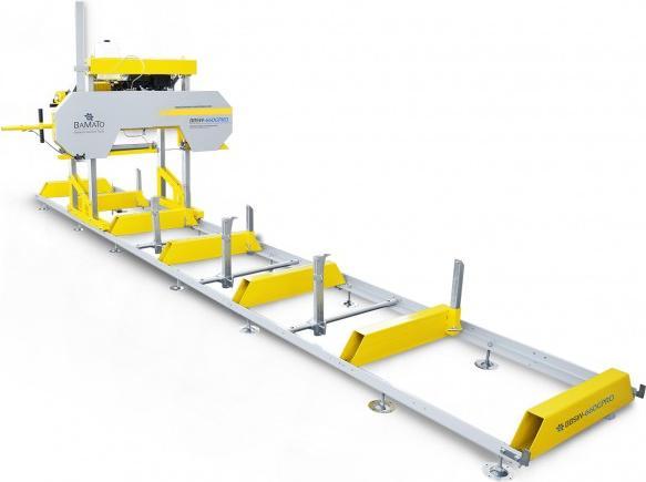 Immagine prodotto Markmüller BAMATO - Blockbandsäge m. Benzinmotor u. elektrischer Höhenverstellung m. 5,9 m Rollbahn BBSW-660GPR
