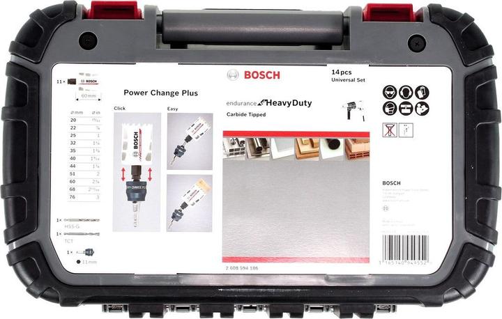 Actual product image Bosch Professional Zubehör Hole saw set Universal. Endurance for Heavy Duty.Carbide. 13 pieces (76 mm)