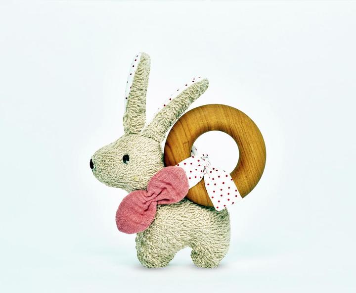 Actual product image Käthe Kruse MINI rabbit clutching toy