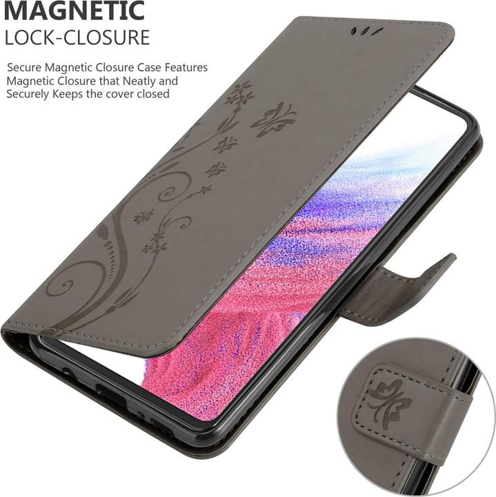 Actual product image Cadorabo Flower Book Case for Samsung Galaxy A53 5G (Samsung Galaxy A53 5G)