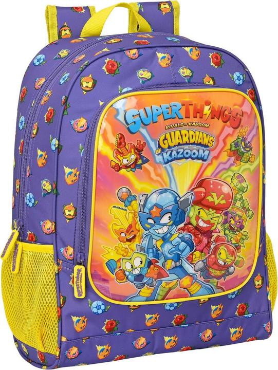 Superthings Schulrucksack Guardians of Kazoom Lila Gelb (32 x 42 x 14 cm) (14 l)