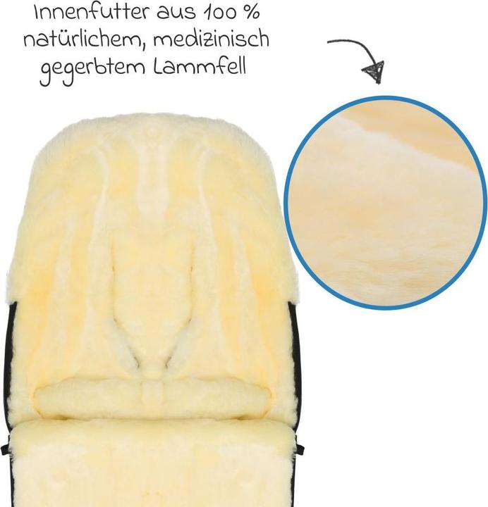 Produktbild Fillikid Fusssäcke für Kinderwagen & Buggys Lammwoll-Fusssack Makalu Wool für Buggy, Sport-