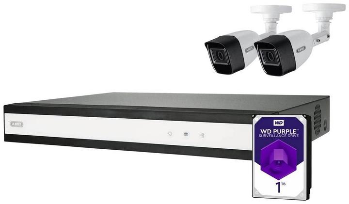 Immagine prodotto Abus Set completo con videoregistratore ibrido e 2 telecamere analogiche a tubo flessibile (1920 x 720 pixel)