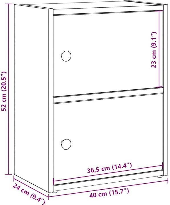 Productafbeelding VidaXL Boekenkast Grijs Sonoma 40x24x102 cm Boekenkast op houtbasis