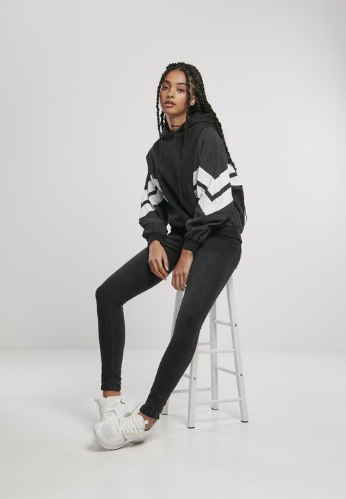 Produktbild Urban Classics Ladies Mix Crinkle Nylon Sweat Hoody (XS)