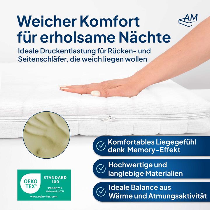 Actual product image AM Qualitätsmatratzen Basic Visco Topper (160 x 190 cm)