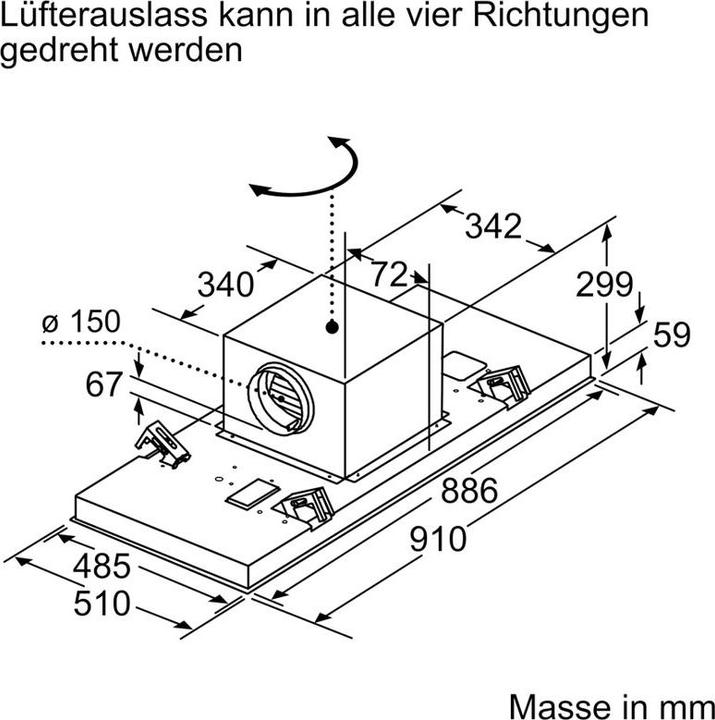 Image du produit Bosch Hausgeräte DRC99PS20 (Hotte de plafond)