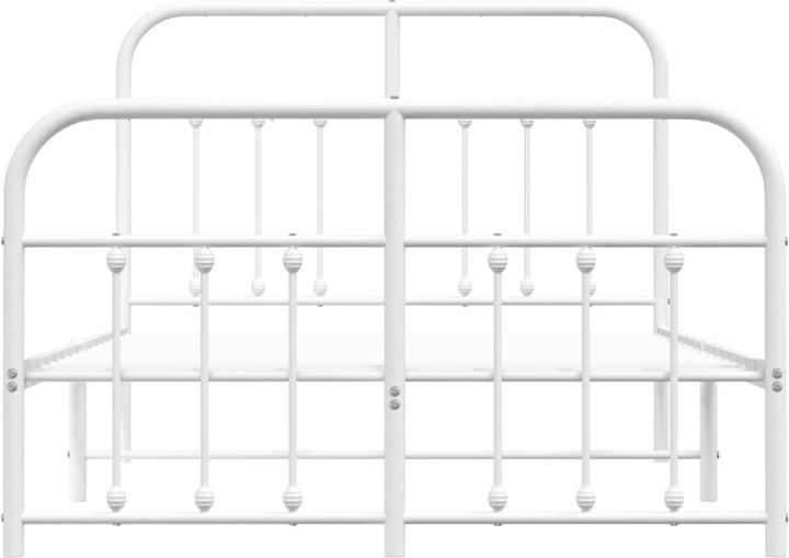 Produktbild VidaXL Bettgestell mit Kopf- und Fussteil Metall Weiss 120x200 (120 x 200 cm)