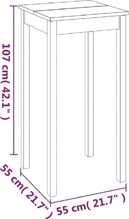 Actual product image VidaXL Helmbrecht (55 x 55 x 107 cm)