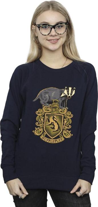 Actual product image Womens/Ladies Hufflepuff Sketch Crest Sweatshirt (S)