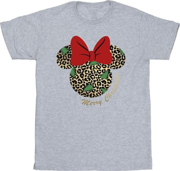 Immagine prodotto Disney Minnie Mouse Leopard Christmas Maglietta Uomo (L)
