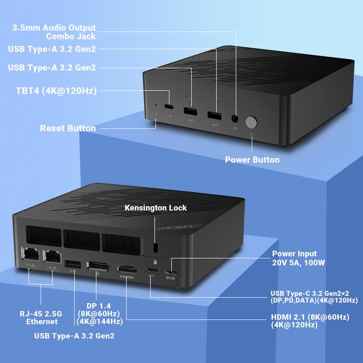 Immagine prodotto Minix Elite EU512-AI (Intel Core Ultra 5 125H, 16 GB, 512 GB, Grafica Intel Arc)