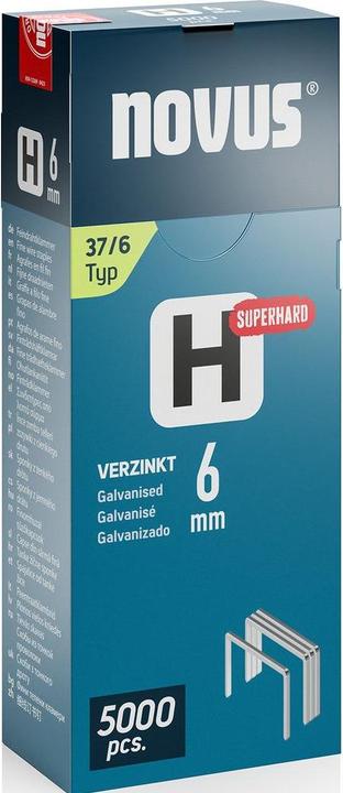 Produktbild Novus Feindrahtklammern H 37 6mm Super Hard