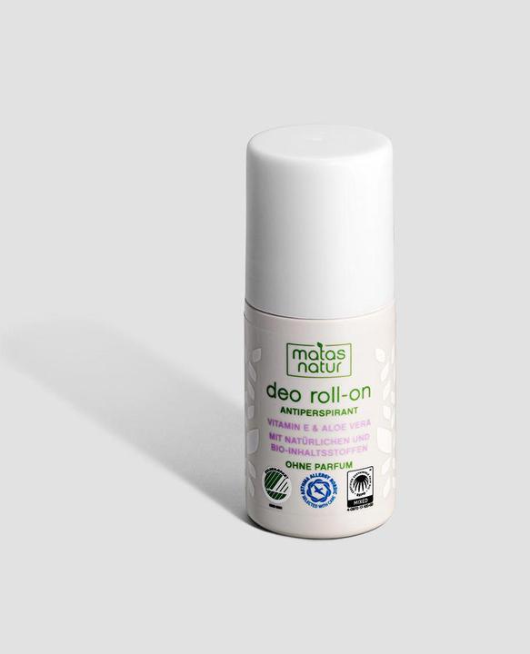 Actual product image Matas Natural Deo Roll-On with Organic Aloe Vera and Vitamin E (Roll-on, 50 ml)