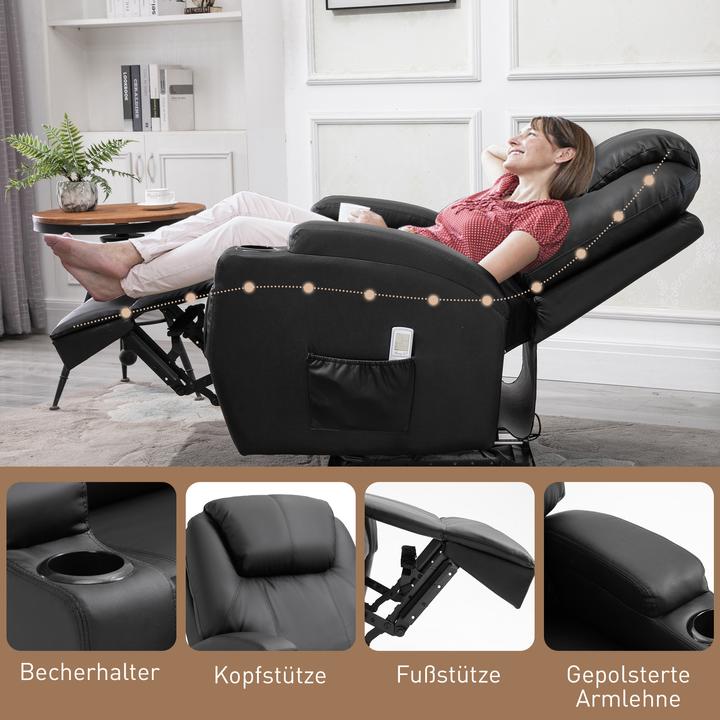 Image du produit Homcom Massagesessel mit Liegefunktion