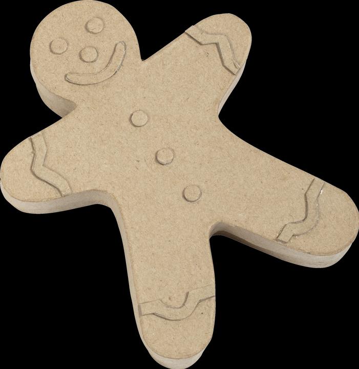 Image du produit Décopatch Boîte bonhomme pain d'épices 12x3x15cm - Kraft