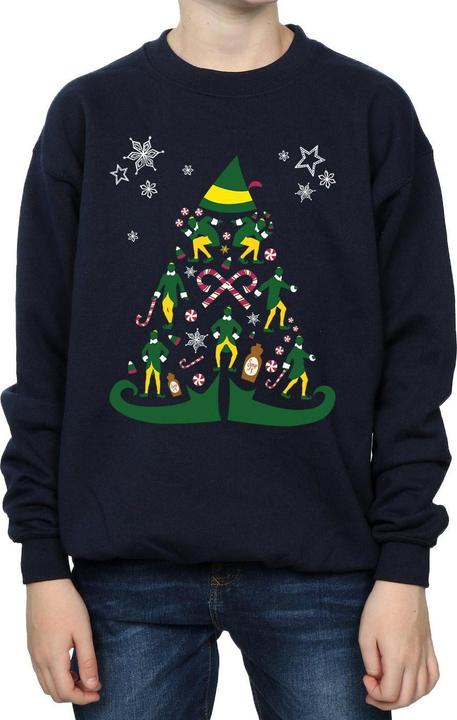 Actual product image Elf Boys Christmas Tree Sweatshirt (152, 158)