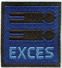 Produktbild Prym Applikation Label EXCES, blau & schwarz (2 x)